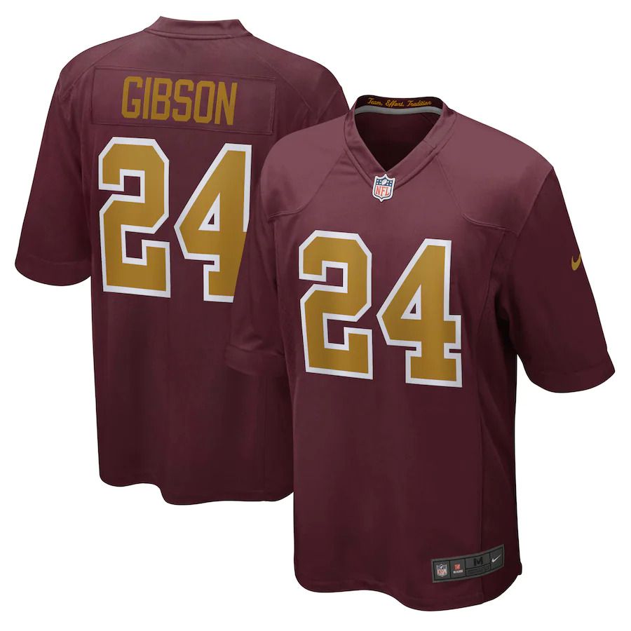 Men Washington Redskins #24 Antonio Gibson Nike Burgundy Alternate Player Game NFL Jersey->washington redskins->NFL Jersey